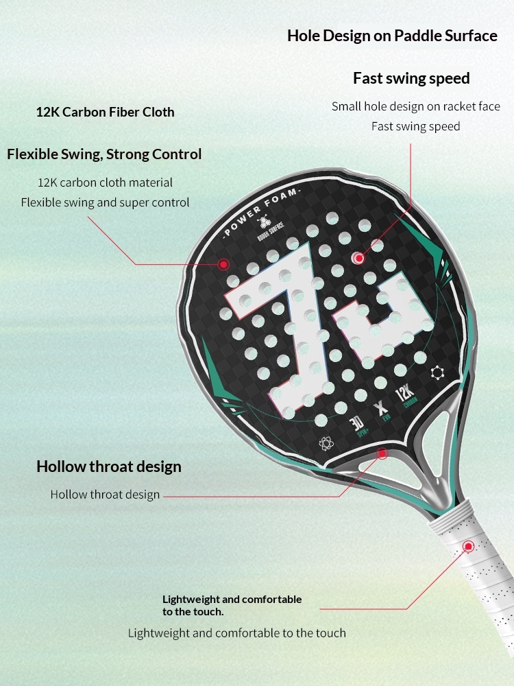 Carbon fiber material 12K kevl - مراجعة Padel Racket Carbon وسعره