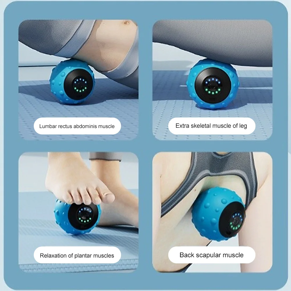 New Vibrating Massage Ball Ele - مراجعة Sports Equipment Images وسعره