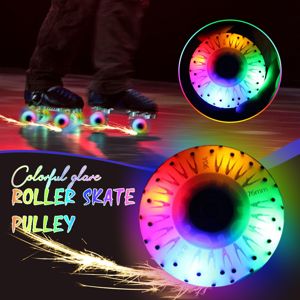 1pcs Colorful Light Roller Ska - مراجعة Roller Skate Inline وسعره