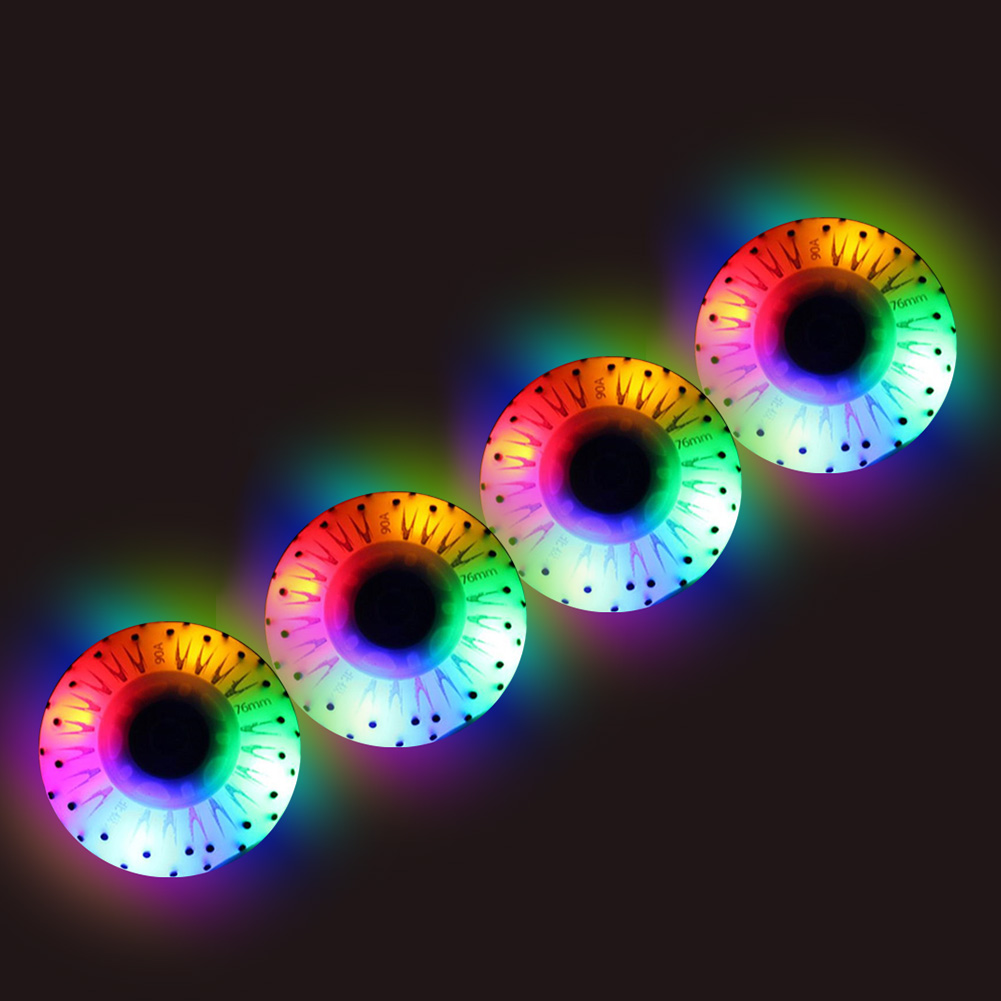 1pcs Colorful Light Roller Ska - مراجعة Roller Skate Inline وسعره
